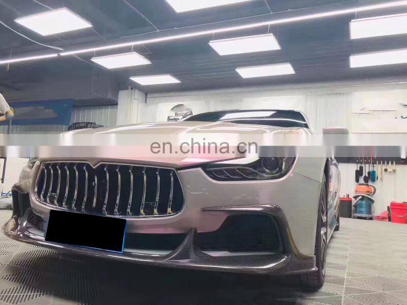 Runde For Maserati Ghibli 2013-2017 Aspec Style Carbon Fiber Body Kit With Front Lip Side Skirt Rear Diffuser Spoiler Hood