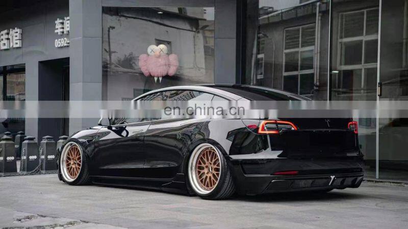 Runde In Stock New Automotive Kit For Tesla Model 3 Upgrade ST Style Body Kit Front Rear Bumper Side Skirts Spoiler