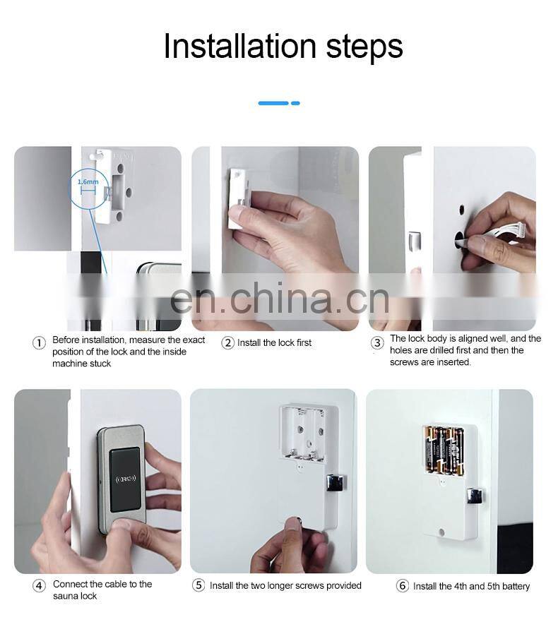 High Security Cabinet Door Lock Gym Spa Magnetic Panel Latch Card Rfid Hidden digital Cabinet Locker Lock With Free Bracelet