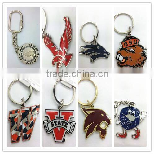 GV nickel number metal key chains 2014 soft enamel