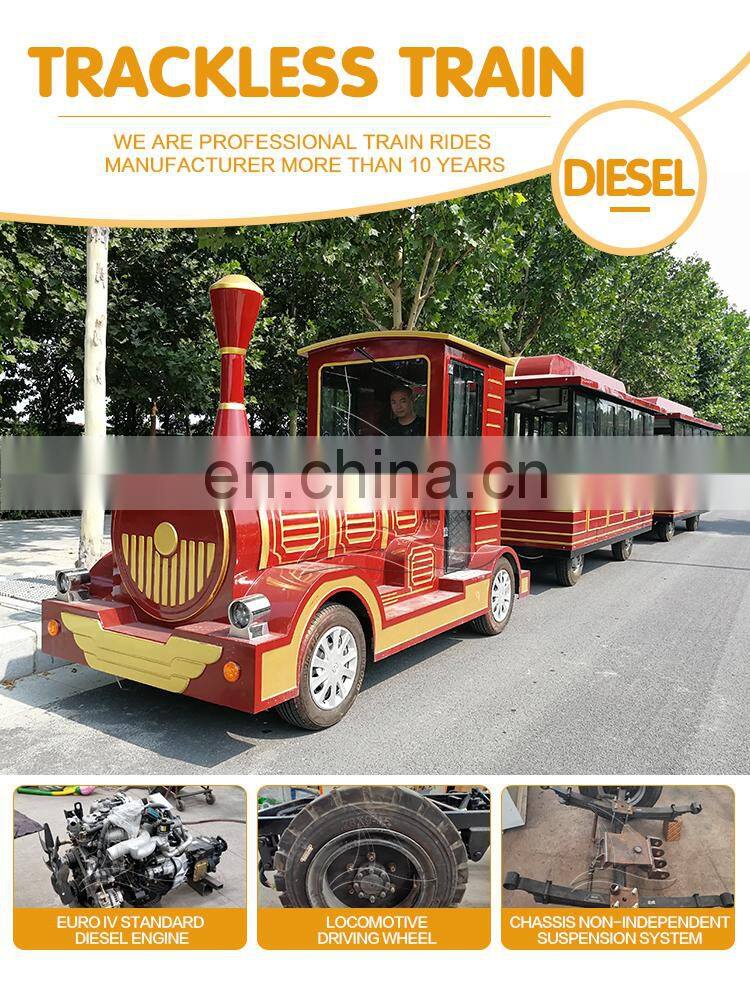 High Quality Large Attraction Park Equipment Trackless Train Ride On Sale