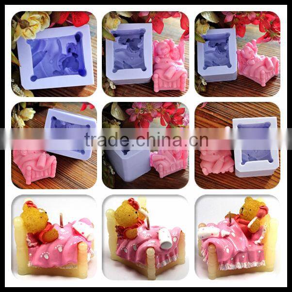 Halloween Pumpkin Creator Handmade soap mold silicone rubber candle molds LZ0119