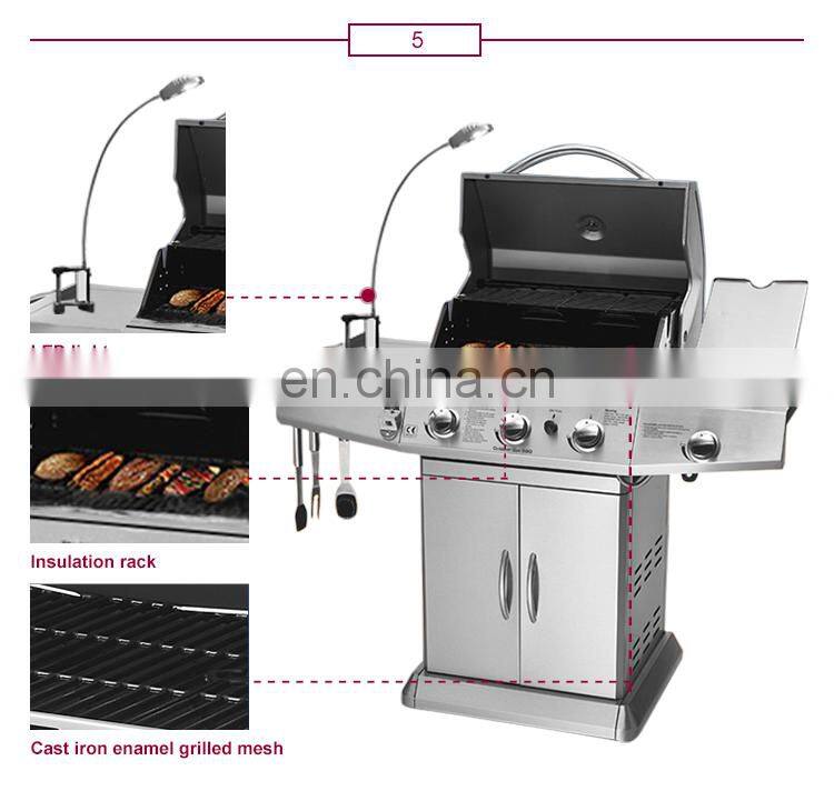 The Most Popular Export Quality OEM Design Assembled Outdoor Stainless Steel Gas BBQ Grill