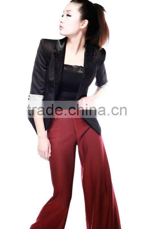 Black slim suit for women