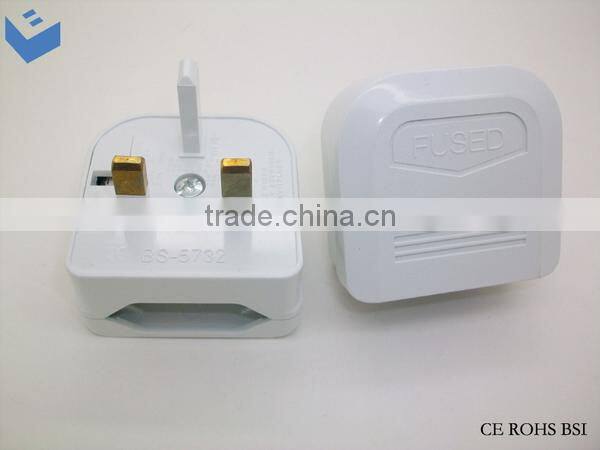 CE ROHS BSI Approved Fire retardant PC UK HK Ireland Kuwait Singapore Type G to EU Korea Type C plug travel adapter converter