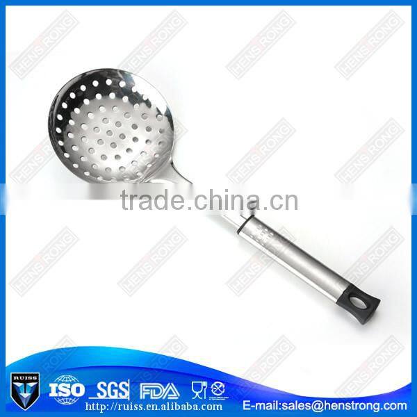 Kitchen tool fat stainless steel skimmer