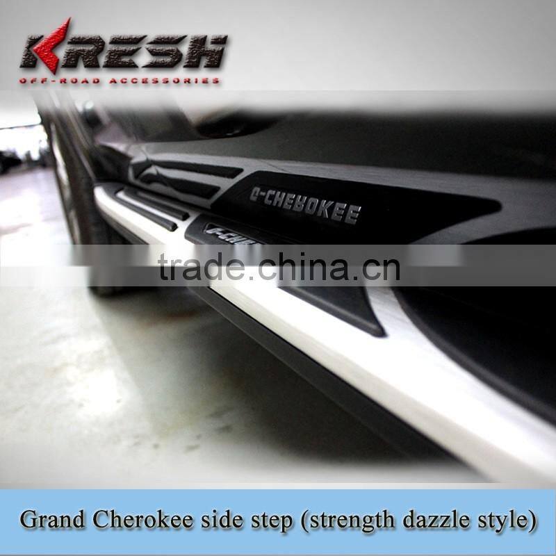 Hot sell Aluminum 4x4 SUV chrome tubular side step for Grand Cherokee, with black color and chrome color