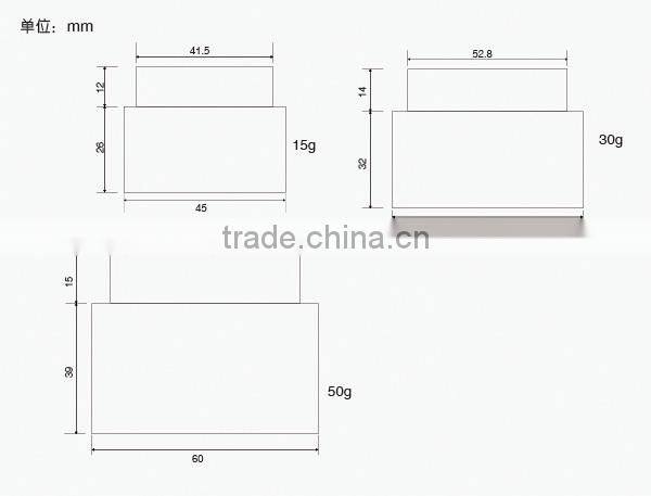 China Manufacturer 15g 30g 50g Metallized Red Plastic Jar for Facial Cream Eye Cream