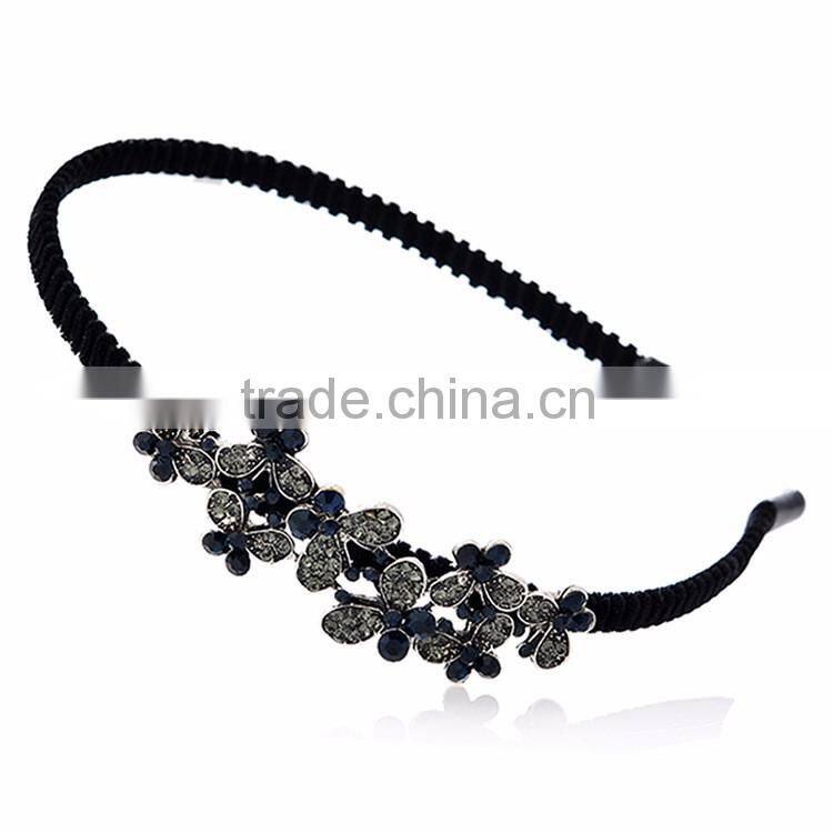 Classical Mexican butterfly orchid flower crystal rhinestone headband Hair Band ,Hair Clasp