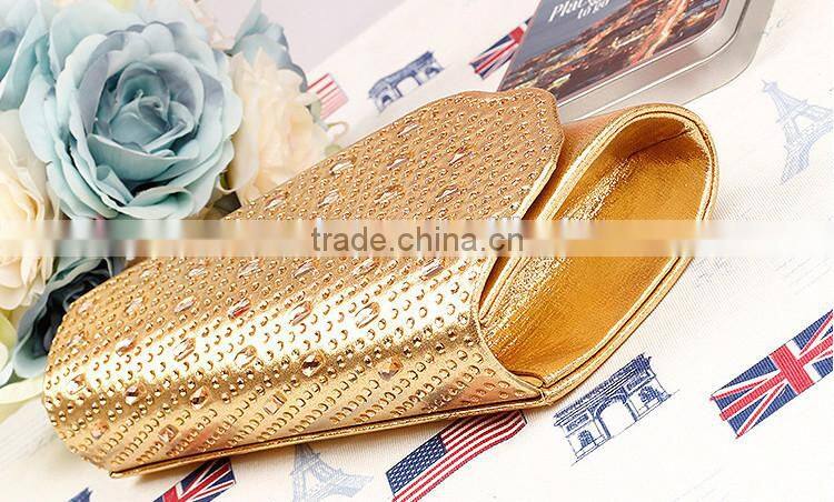 Latest Fashion Pretty Luxury Crystal Evening Bags,Gold Evening Clutch Bags