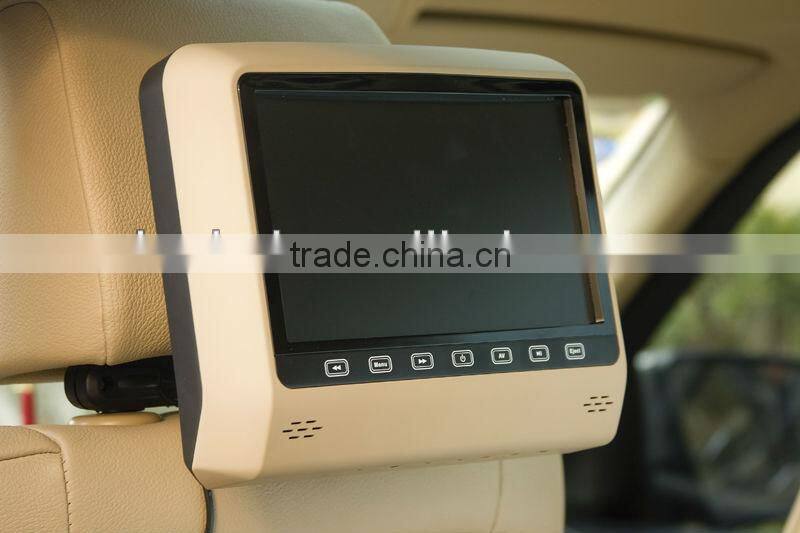 9" digital headrest DVD player without pillow