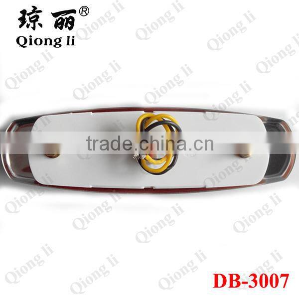 Amber 12 LED Truck Trailer Side Marker Clearance LightS / Stainless Steel Bezel