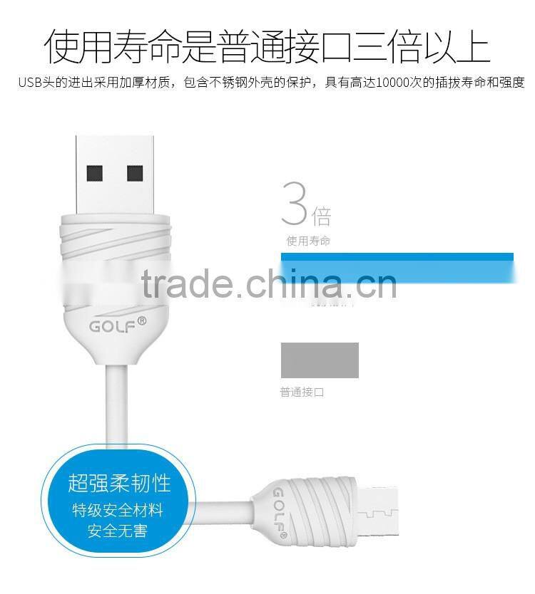 GOLF 2.1A Pineapple Series micro usb cable for android phone 1m quick charge and data pinepple cable for micro device