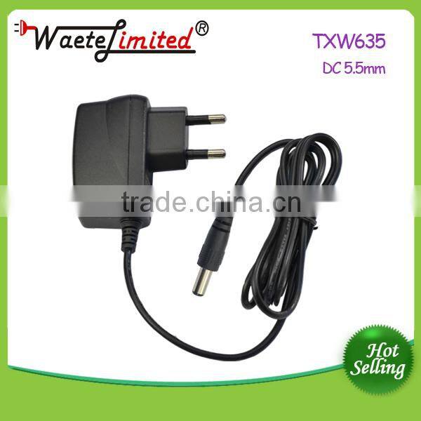 EU common 6w shapely adapter with cable and AC90V-240V 47-63Hz