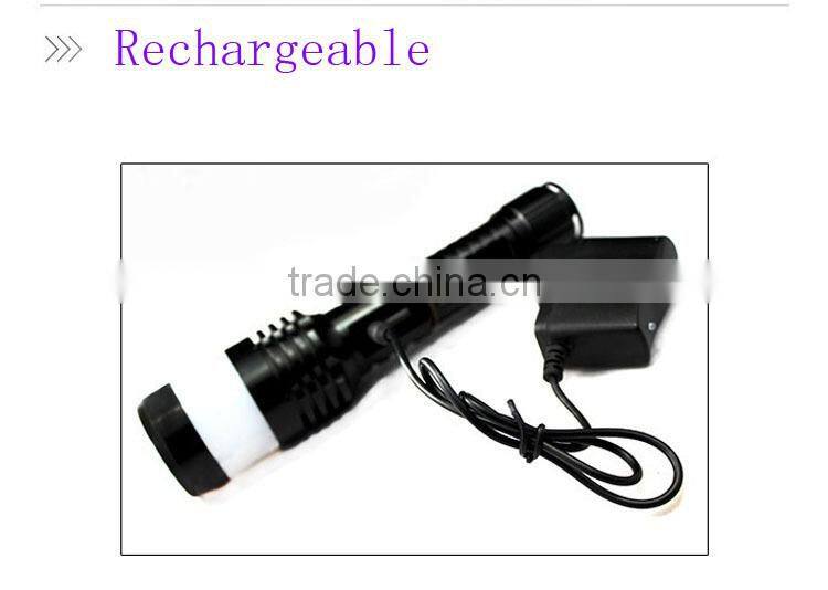 JF Hot sale 5W rechargeable aluminium led zoom bicycle flashlight,most powerful zoom led work light with lampshade