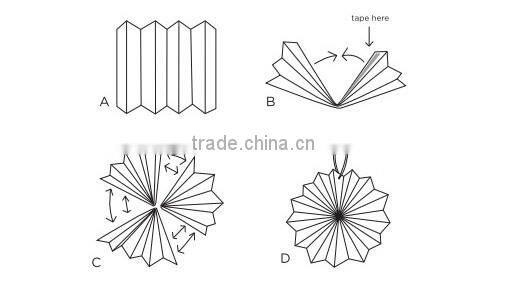 16inch new style round paper fan