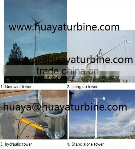6m-18m Guy wire tower for wind turbine, low price guy mast for wind generator 300w-10kw, roof top tower for wind turbine