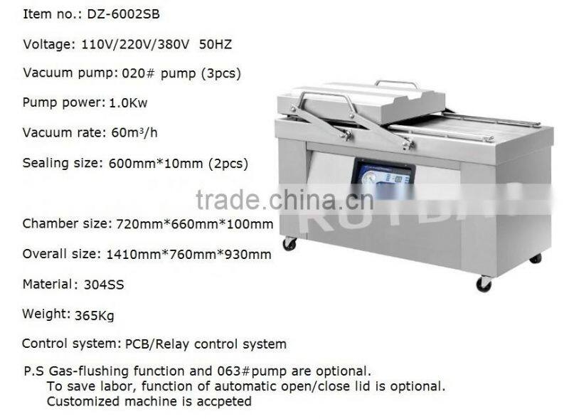 Double chamber vacuum sealing machine