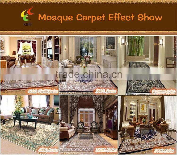 wholesale mosque carpet prayer carpet rug, green color mosque carpet, prayer rug
