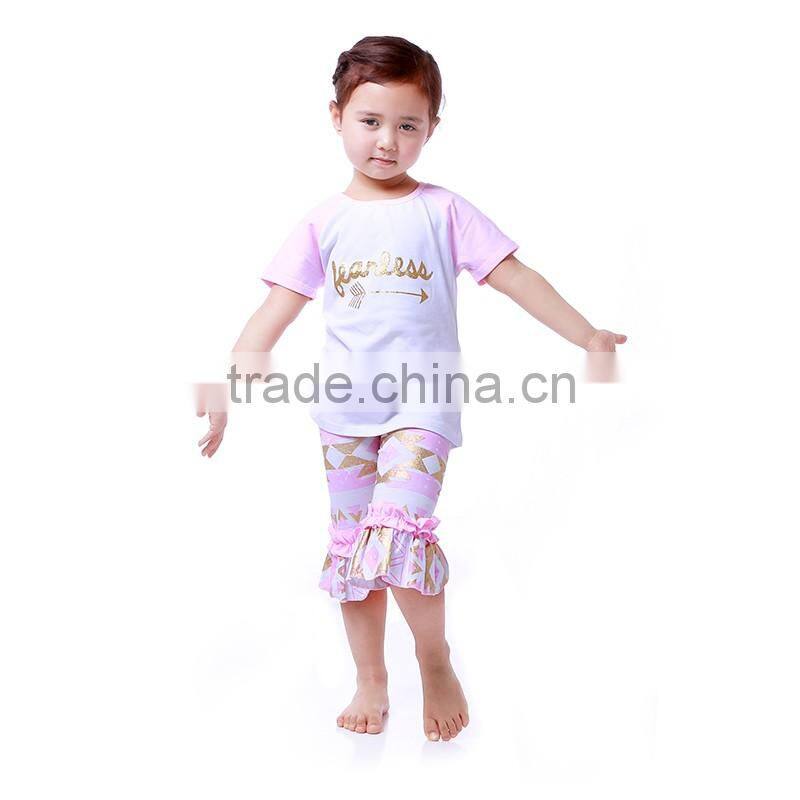 2016 hot sale girls cotton clothing fashion style baby clothes wholesale cute girls cotton pink sets