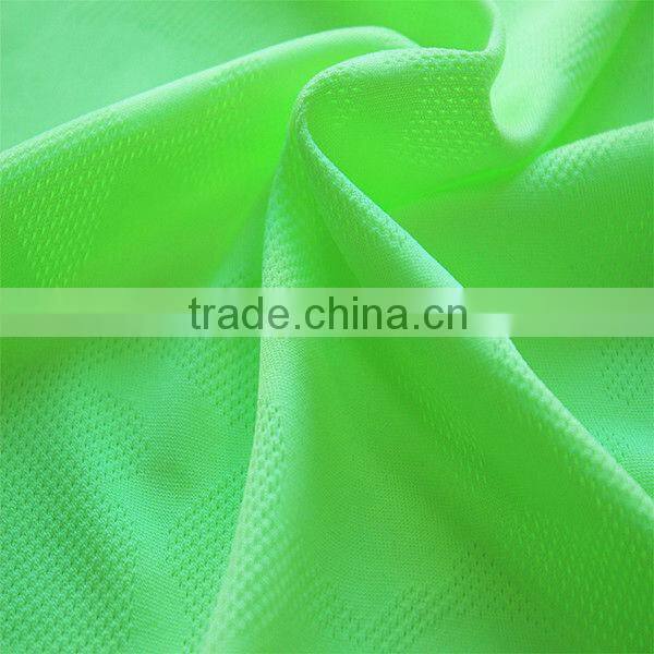 50%coolmax 50%polyester jacquard knitted mesh fabric for T-shirt