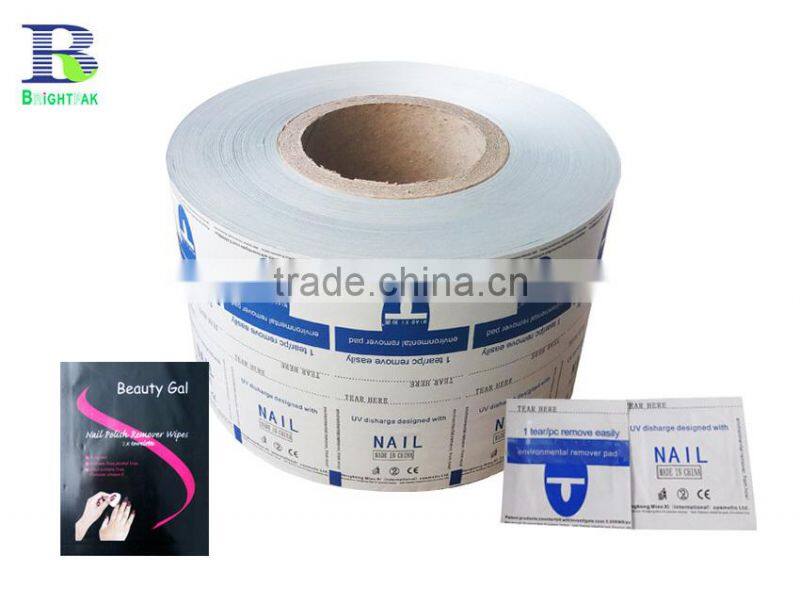 CHot sell printed alcohol prep pad aluminum foil wrapping paper, packaging paper for wet ipes