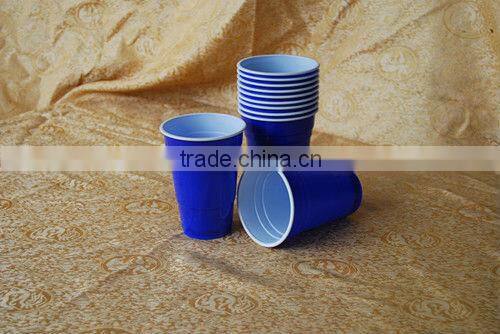 clear plastic cups , beer pong cup