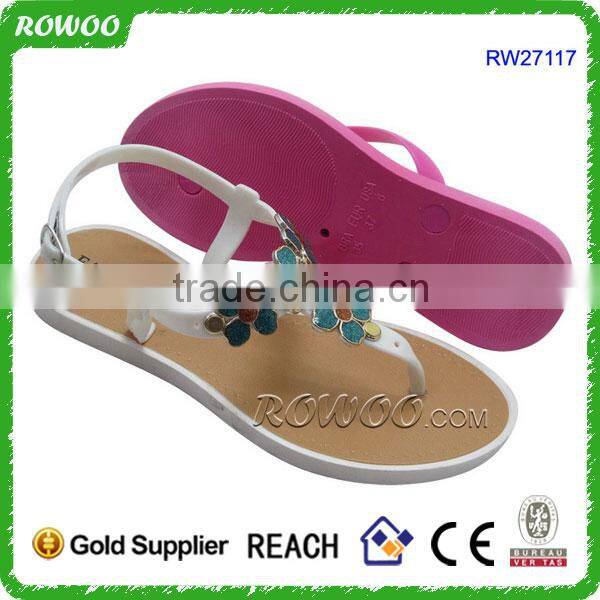 Custom logo ladies flip flop sandals ladies fashion flip flops with stone elegance ladies summer flip flop sandals