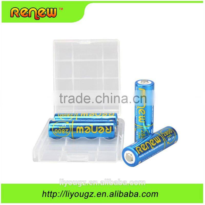 New brand !!!RENEW AA 1200 Cycle 2800mAh NI-MH rechargeable battery