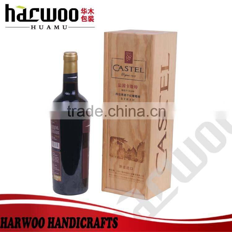 wood good quality handmade unfinished wooden wine box