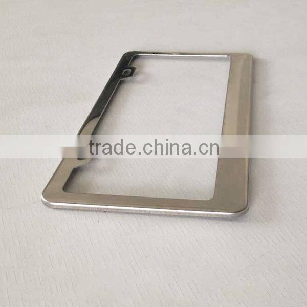 Wholesale USA standard stainless steel matt black blank car license plate frame,number plate frame