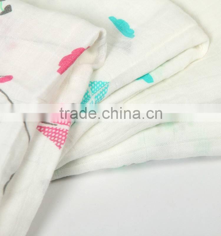 70%bamboo 30%cotton fabrics bamboo muslin wraps baby diapers made in China