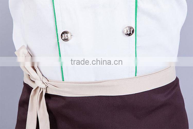 2015 double -breasted white chef cooking uniform