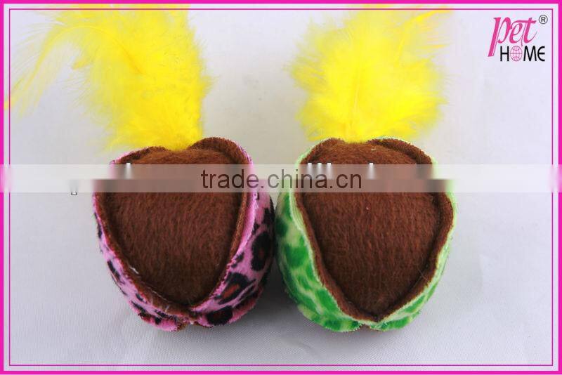 2013 Pet Home Soft Batting Balls With Tail Cat Toy