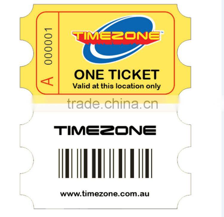 Import china products double side color printing redemption ticket