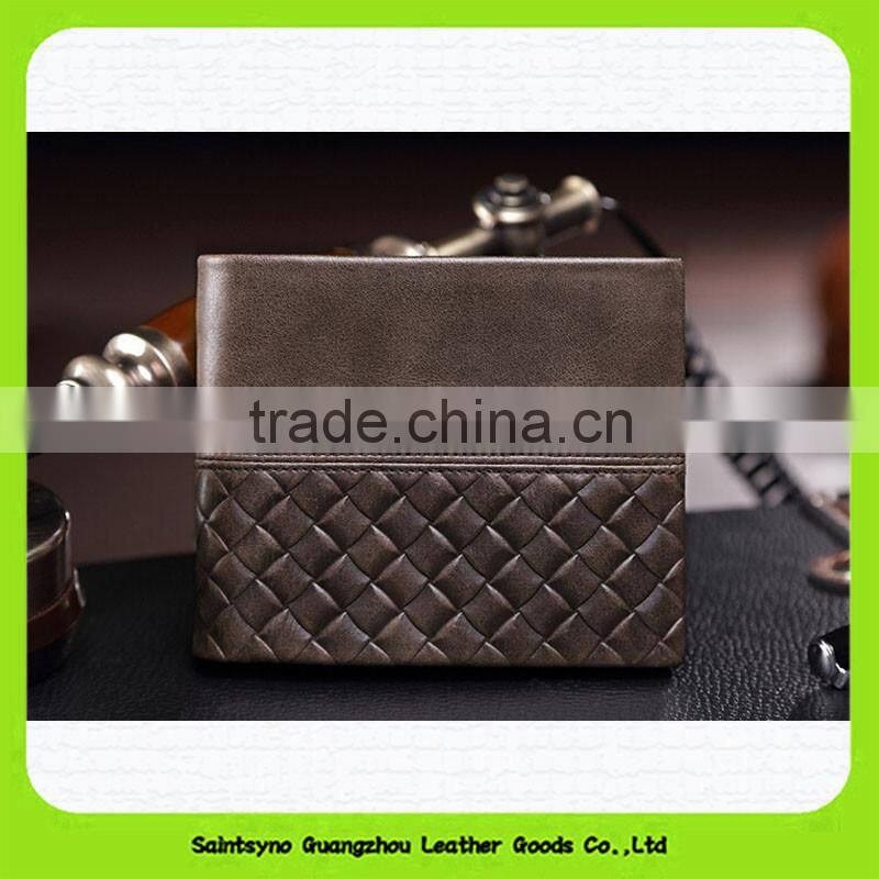 New design cheap fashion promotional pu leather Man Leather Wallet