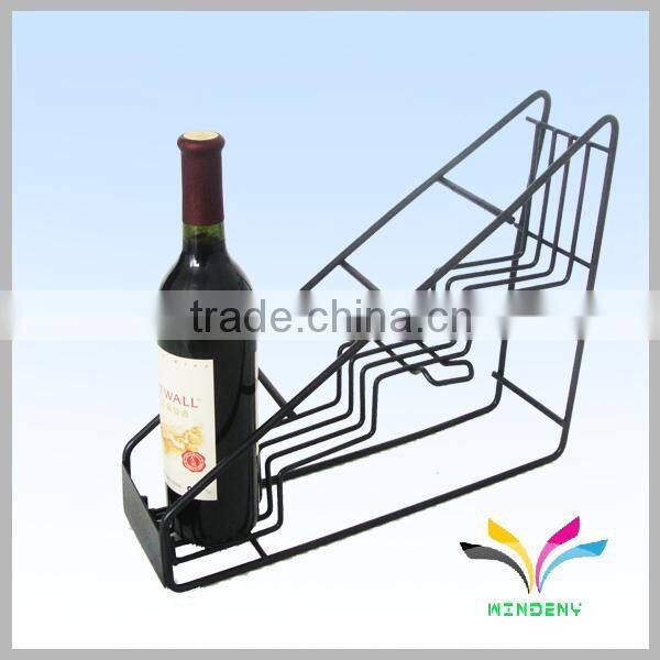 OEM design good quality metal modern wine bottle display racks