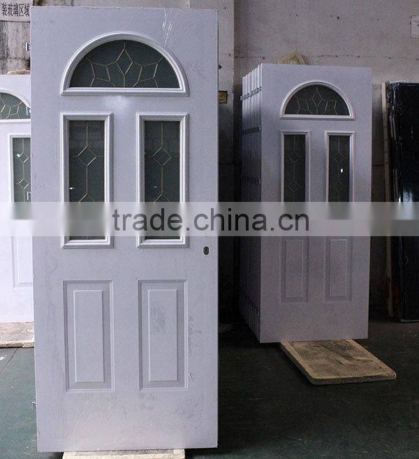 Luxury heat isolated steel wood polyurethane foam door