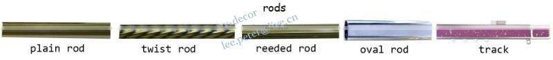 F119008 metal iron aluminium stainless steel brass plated plain twisted extensible telescopic window curtain poles rods pipes