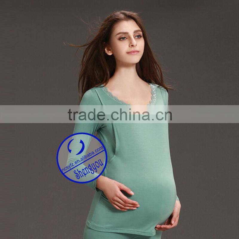 Custom made spandex cotton high quality nursing wear