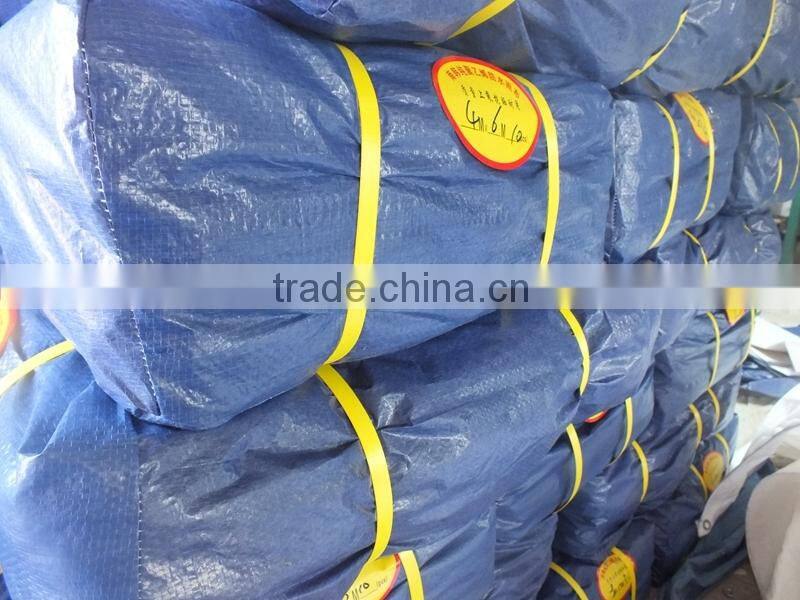 wholesale china factory tarp PP sliver/blue triangle plastic rope plastic sheet waterproof anti-aging antioxidant factory sell