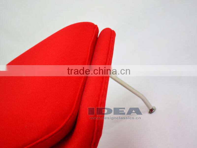 Replica Womb Chair Foot Stool - Red Wool Fabric