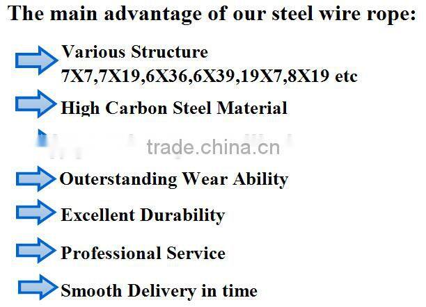 ungalvanized steel cable for fitness equipment