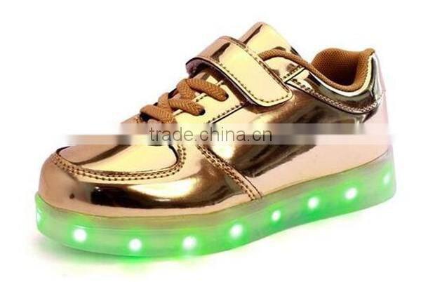 New design 7 color led light up funny kids shoes