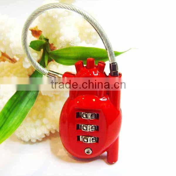 Hot sale cute cable sash lock lovely digital padlocks on sale