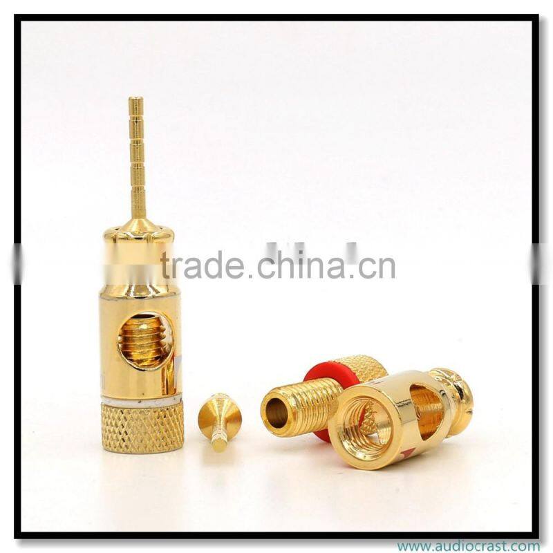 Hi-Fi 2mm Audio Pin Connector / Adaptor for Banana Plug Spade, wire