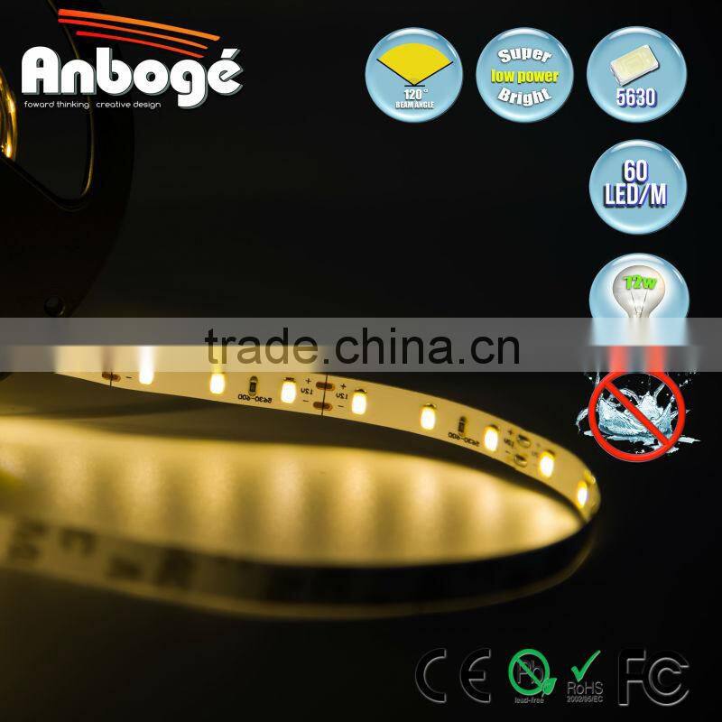 FACTORY PRICE 12V 5630 60 LED/M IP20 WARM WHITE