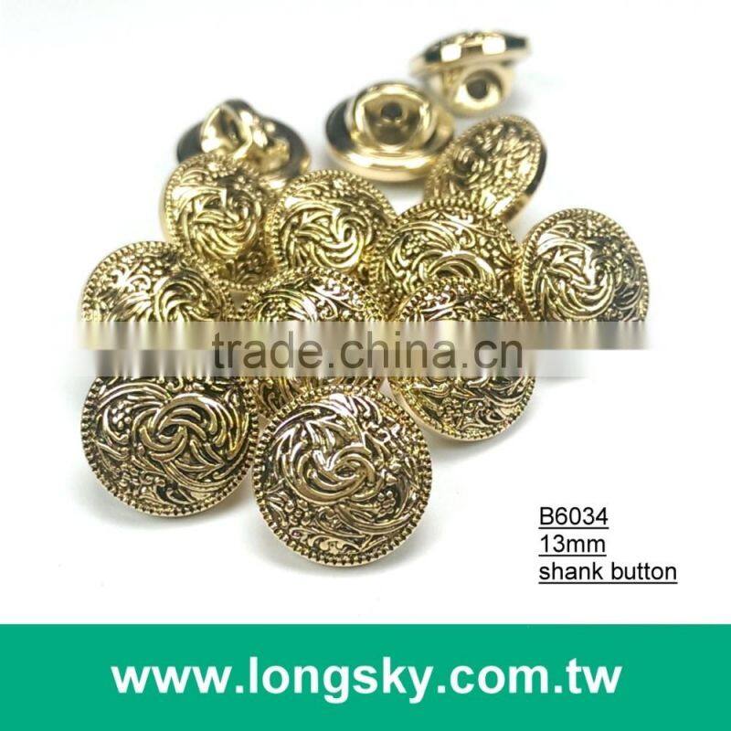 (#B6032/13mm) animal stripe round type antique silver plated abs plastic shank button