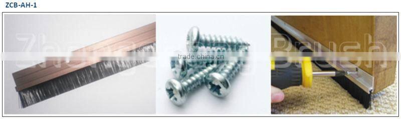 metal channel weather door strip brush