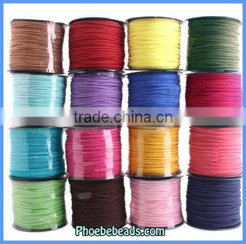 Wholesale 2.7mm Faux Flat Suede Necklace Cords Brown Color SC-1055